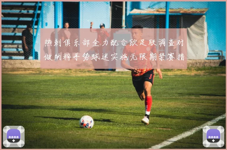 热刺俱乐部全力配合欧足联调查对做纳粹手势球迷实施无限期禁赛措施